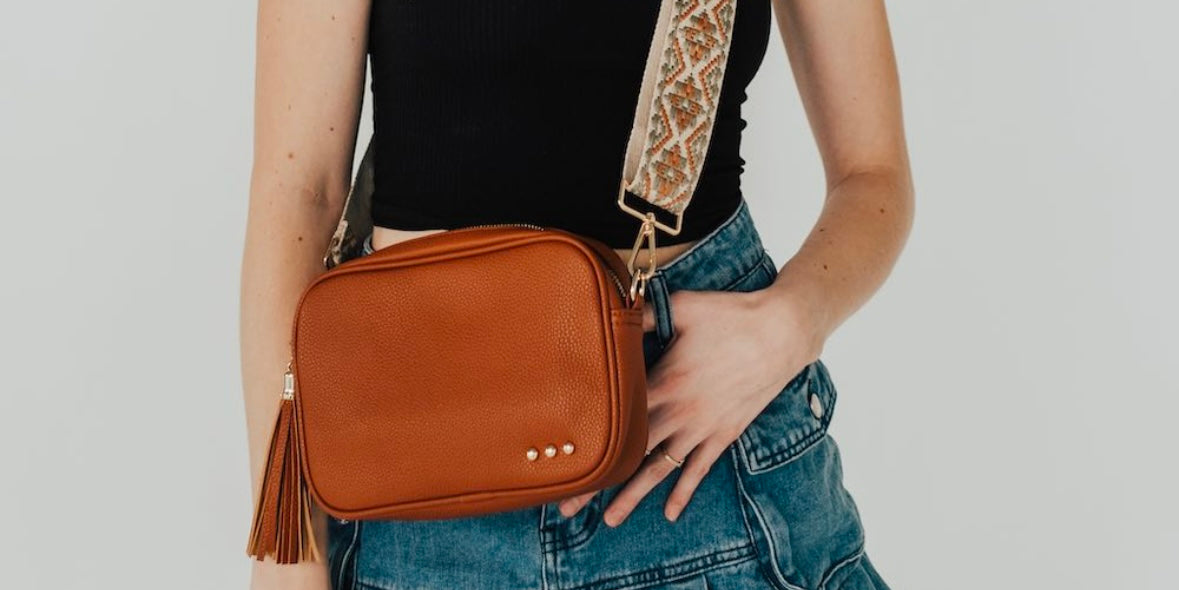 Willow Woven Camera Crossbody Bag