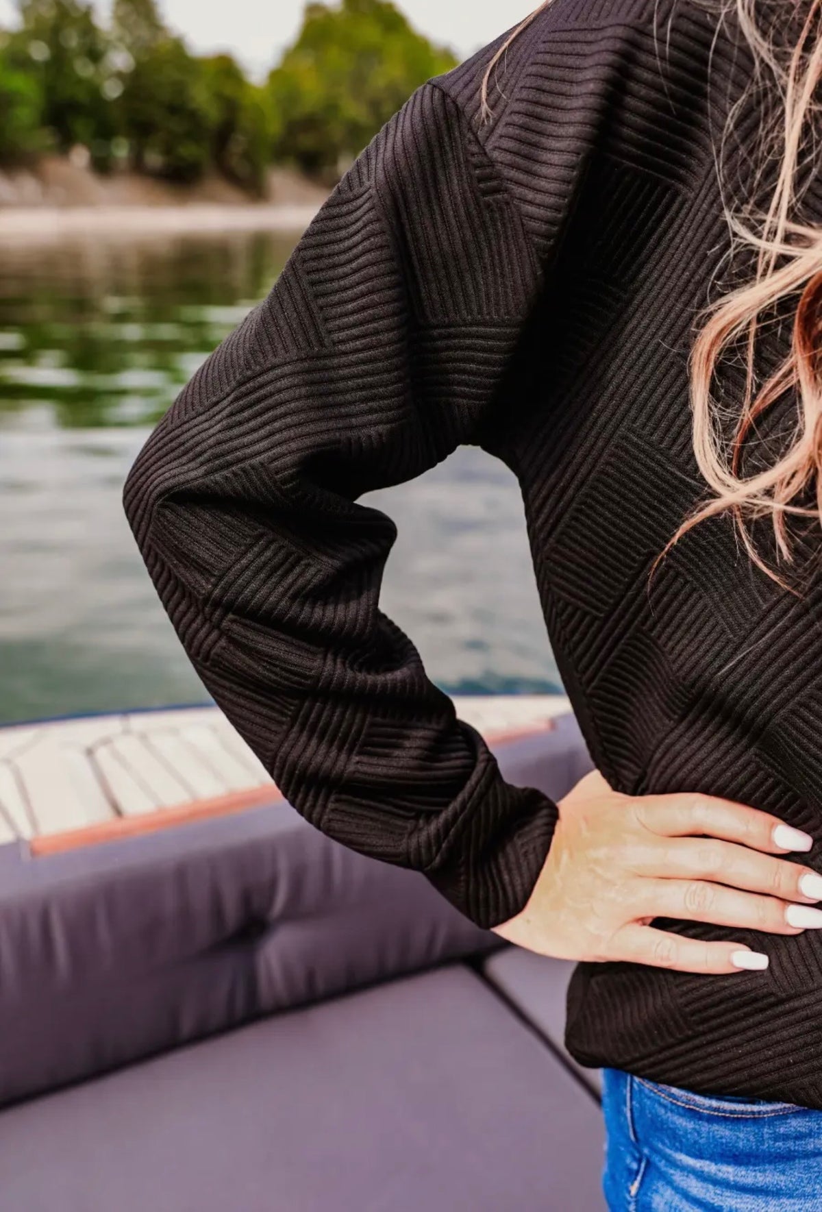 Jonah Longsleeve Textured Top
