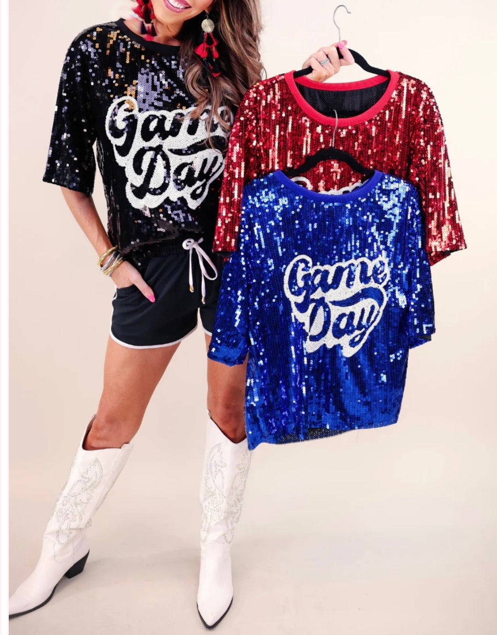 Game Day Sparkle Tops