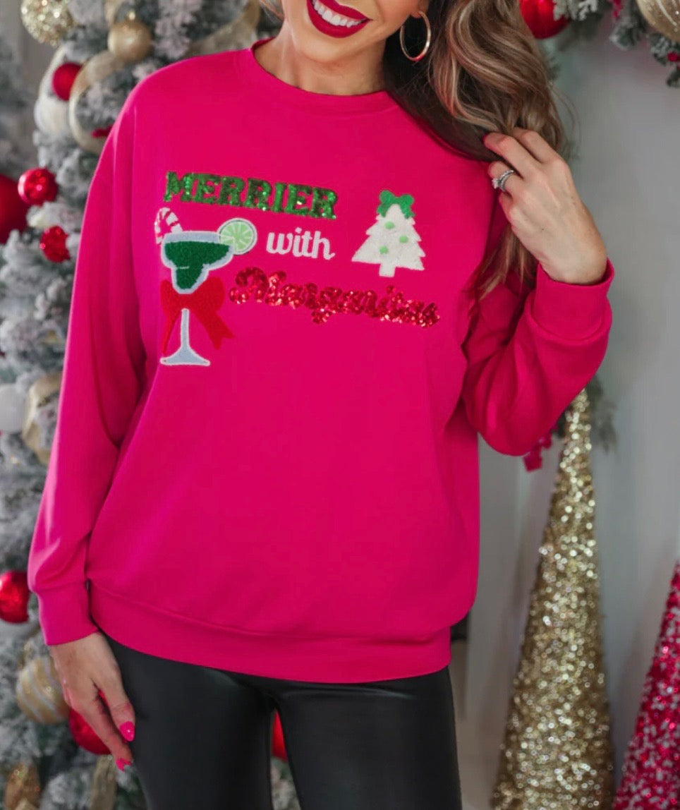 Merrier With Margaritas Pullover Sweater