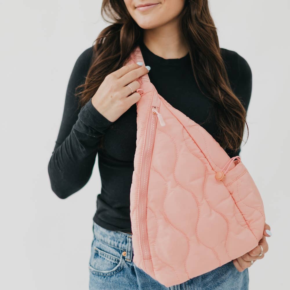 Striding Through Puffer Sling Bag & Backpack