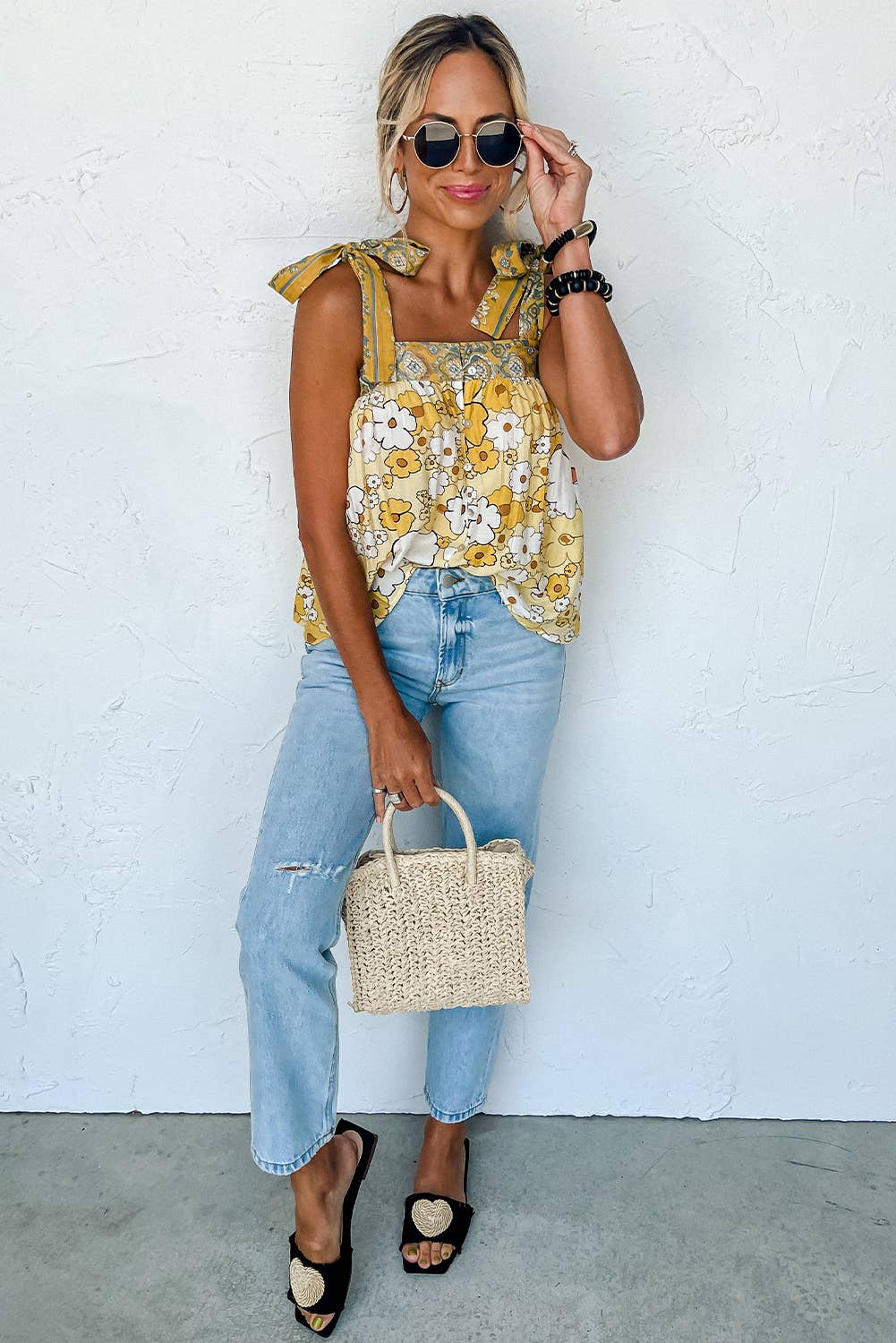 Olivia Floral Tie Top