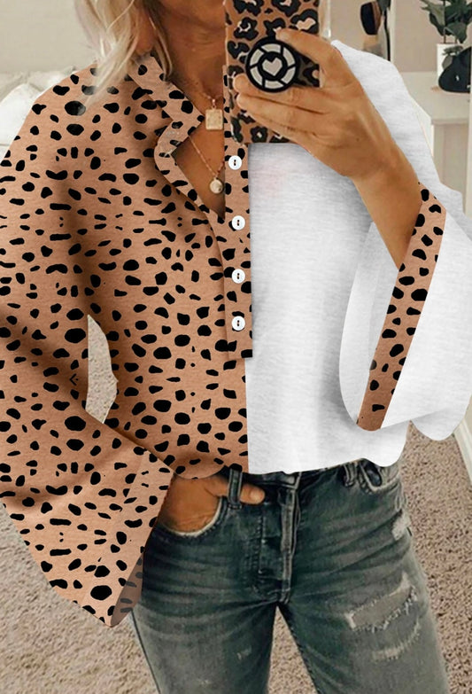Celine Leopard Top