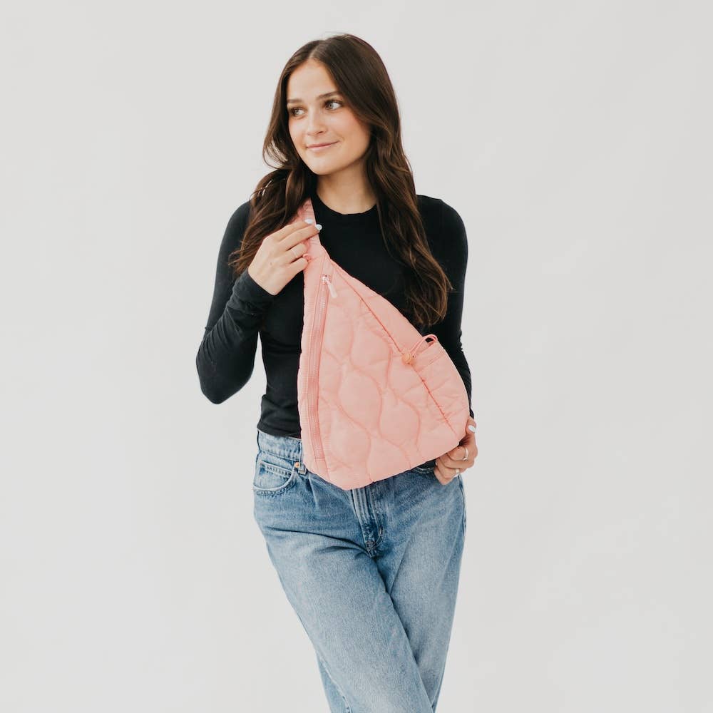 Striding Through Puffer Sling Bag & Backpack