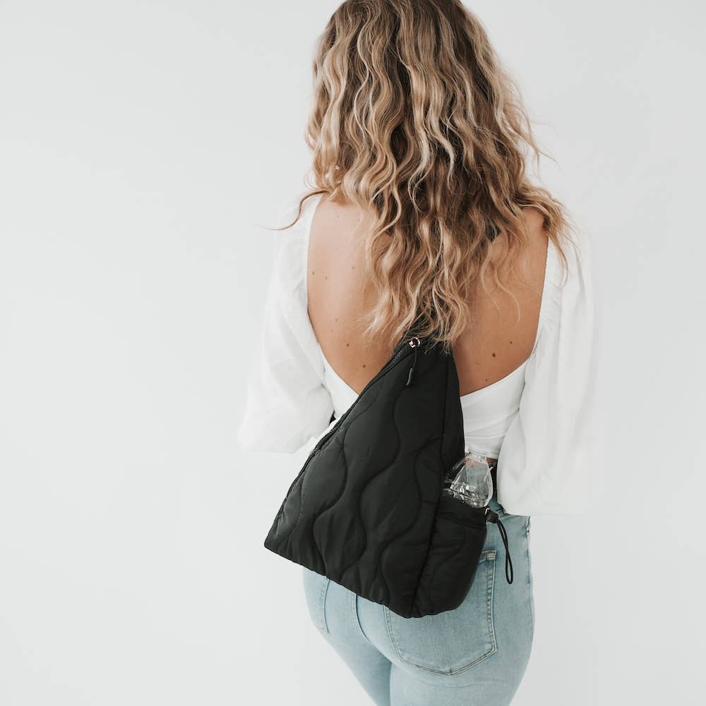 Striding Through Puffer Sling Bag & Backpack