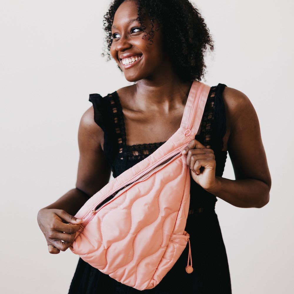 Striding Through Puffer Sling Bag & Backpack