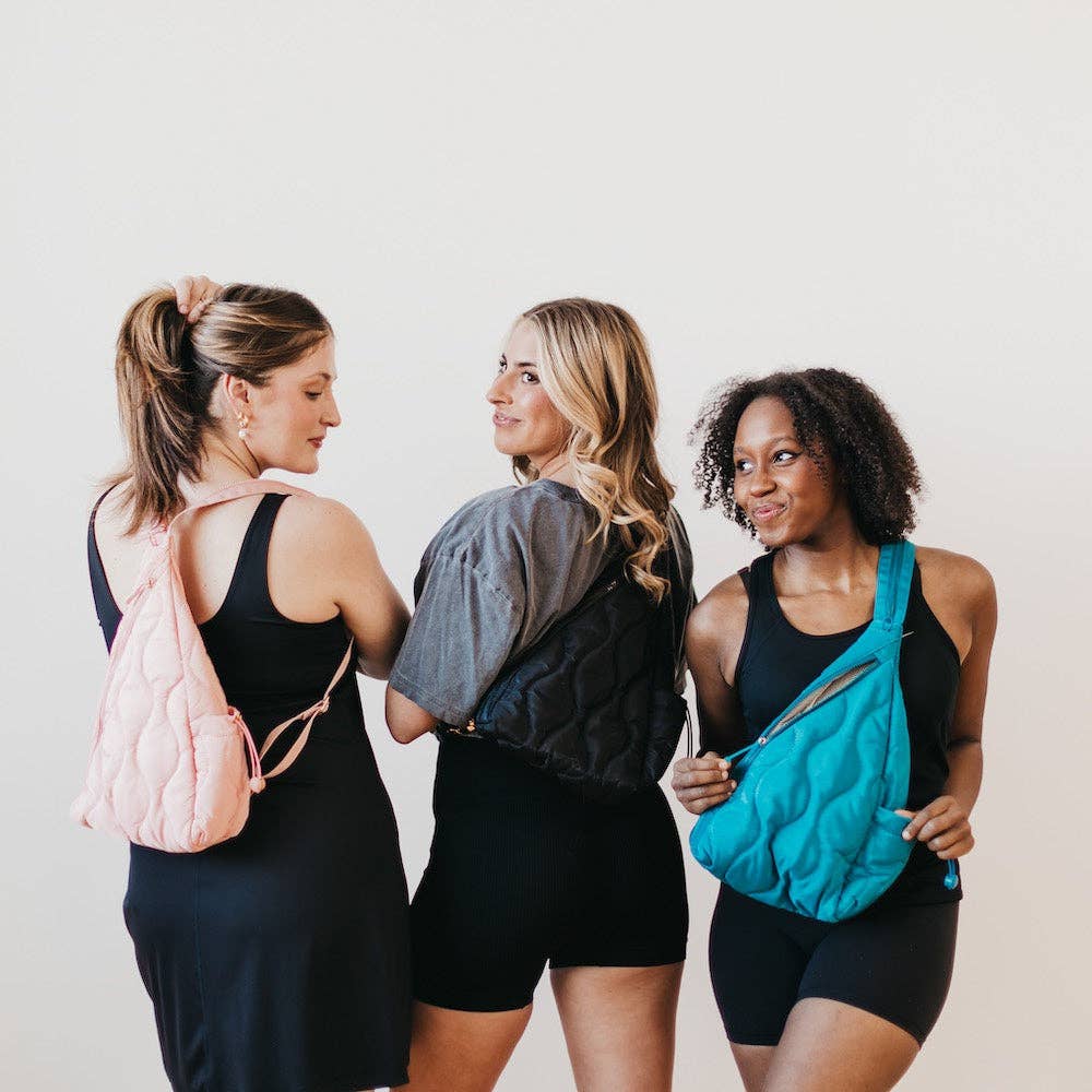 Striding Through Puffer Sling Bag & Backpack