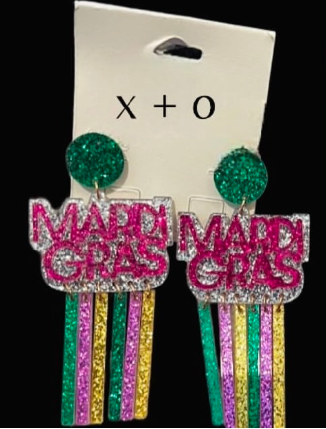 Mardi Gras Earrings