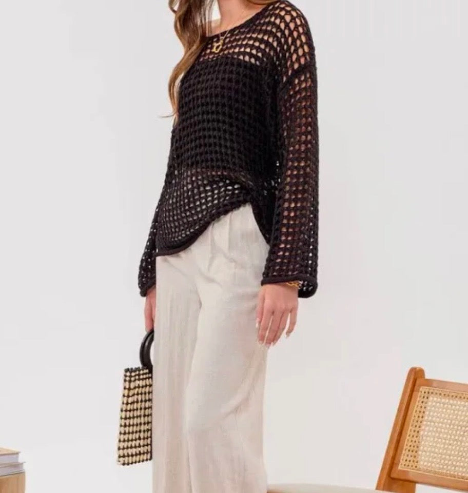 Audrey Crochet Pullover
