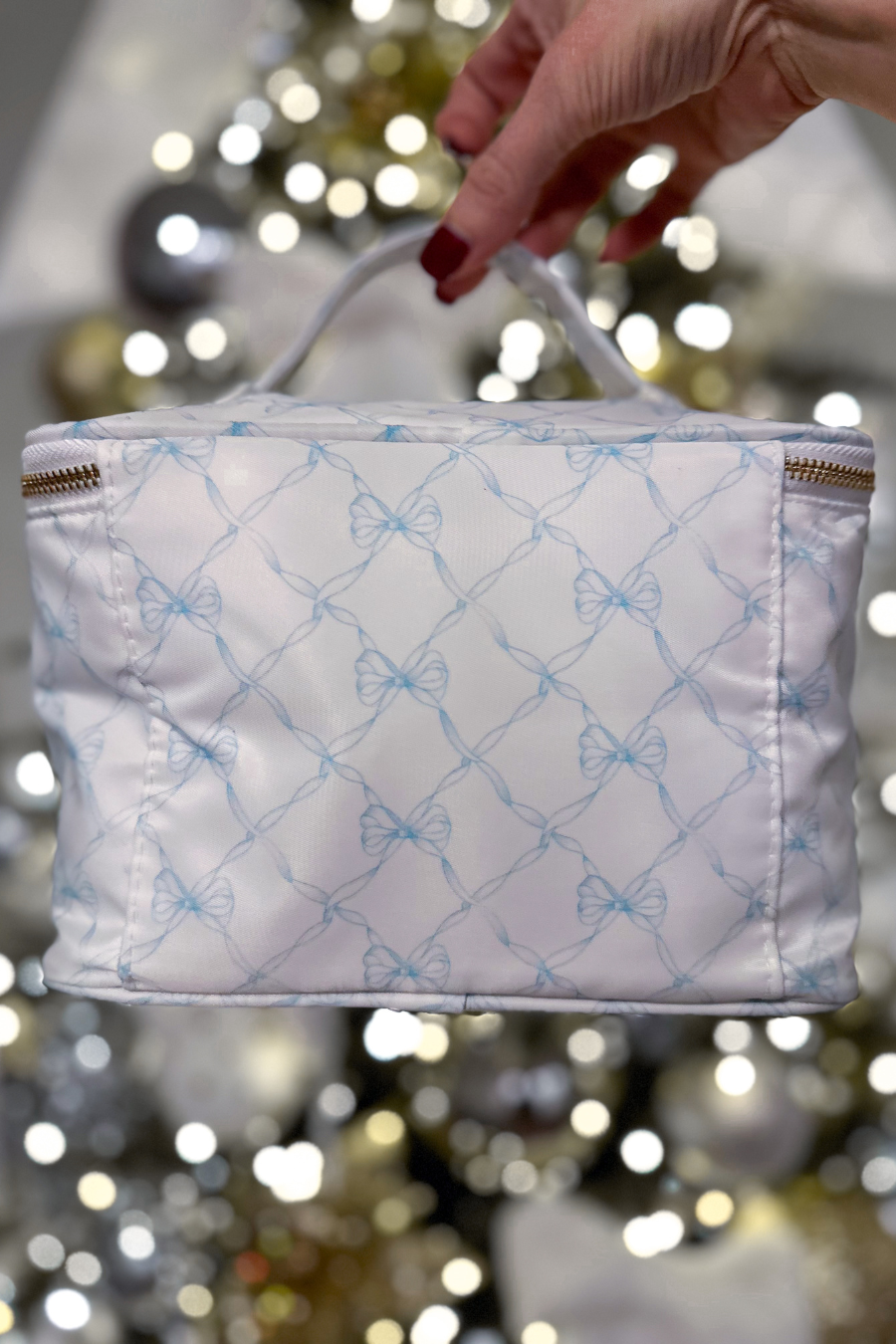 Blair Blue Bow Cosmetic Bag