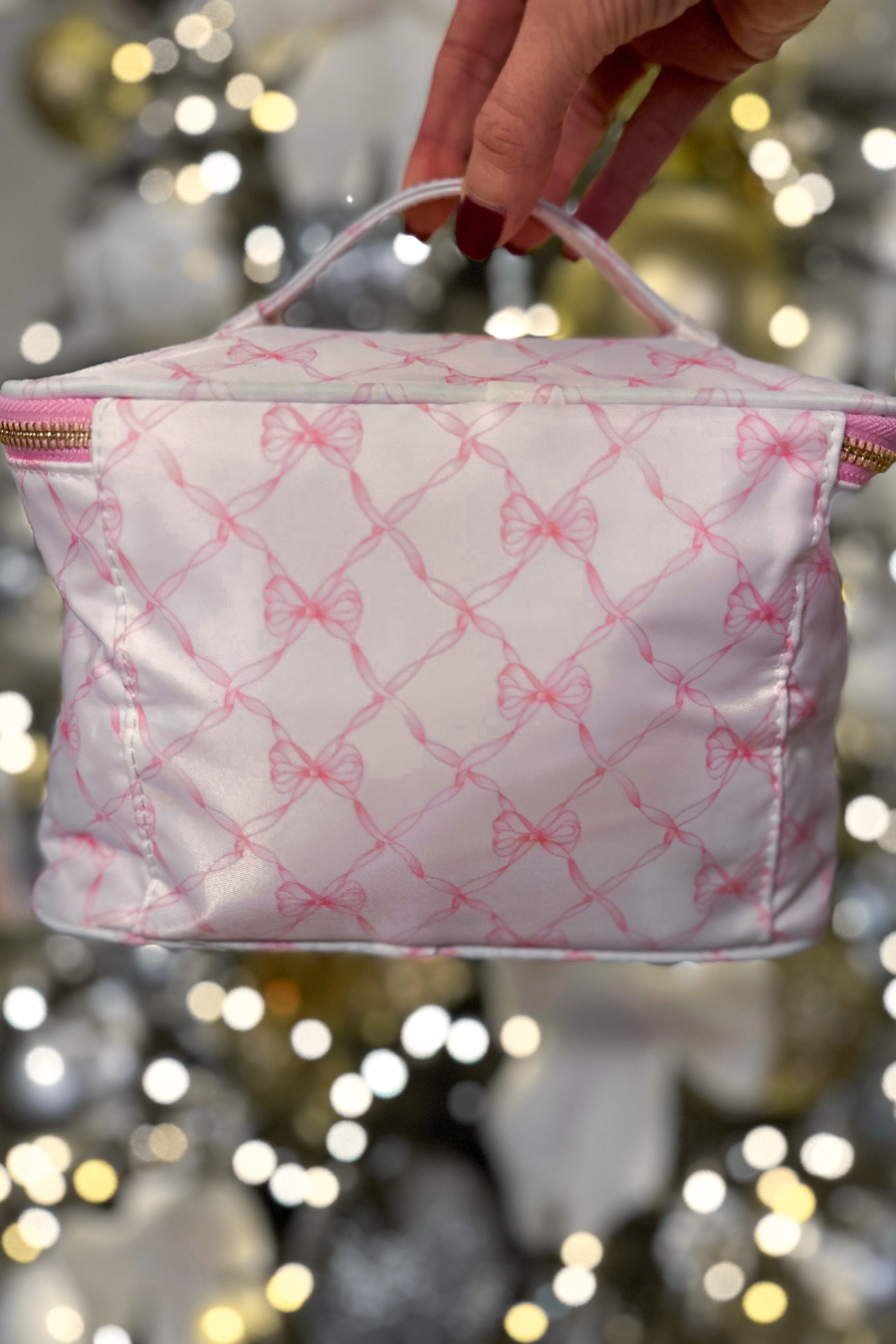 Blair Pink Bow Cosmetic Bag
