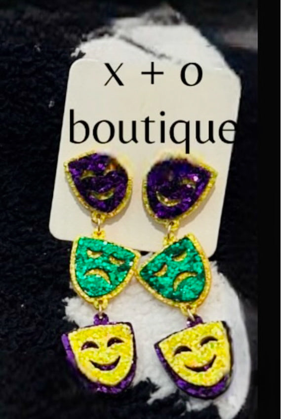 Mardi Gras Mask Earrings