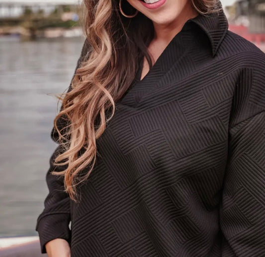 Jonah Longsleeve Textured Top