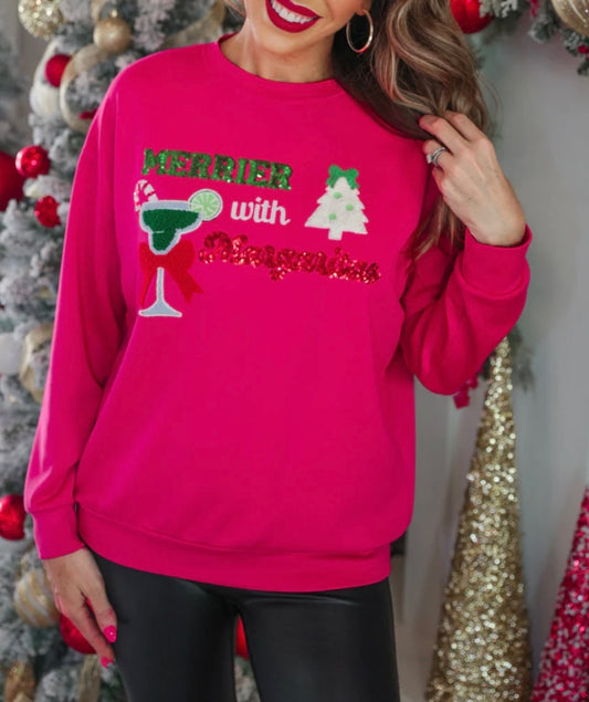 Merrier With Margaritas Pullover Sweater