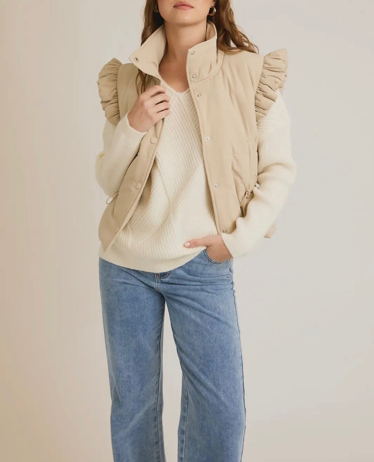 Eloise Ruffle Puff Vest