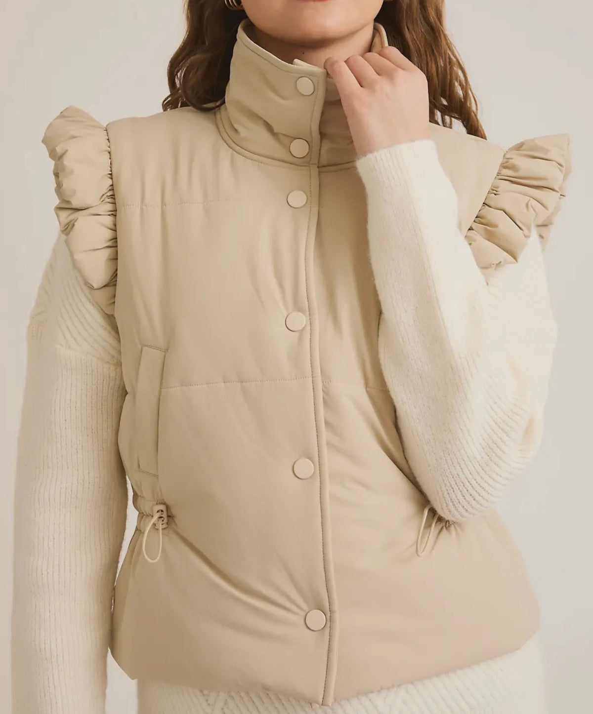 Eloise Ruffle Puff Vest