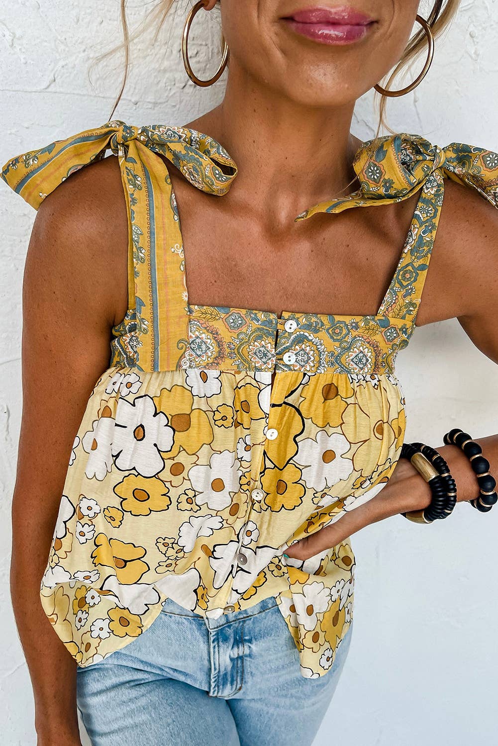 Olivia Floral Tie Top