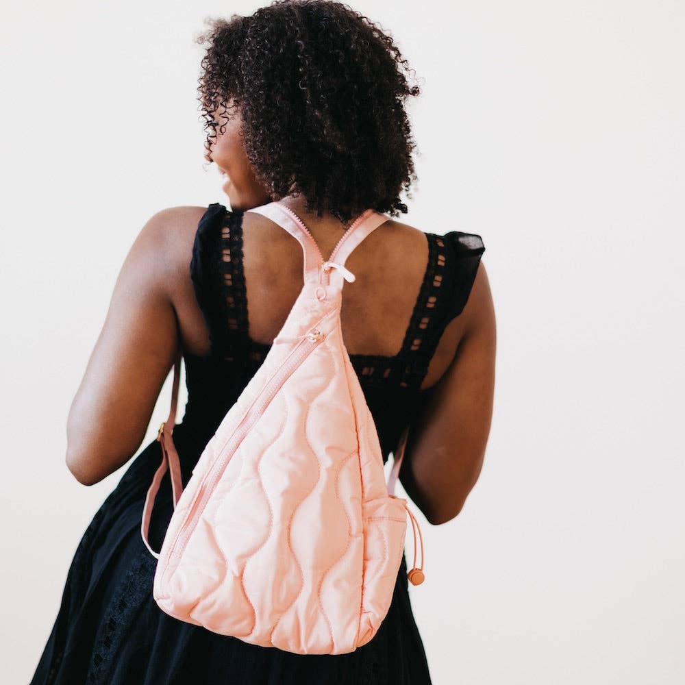 Striding Through Puffer Sling Bag & Backpack